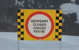Piste gesperrt